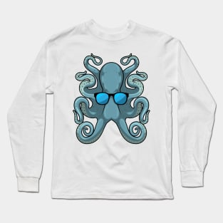 Octopus with Sunglasses Long Sleeve T-Shirt